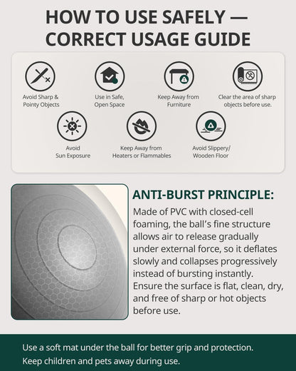 Trideer Exercise Ball Yoga Ball,Office Seating & Balance Ball Chair, Stability Ball for Pilates, Physical Therapy,Core Training & Balance Improvement & Stretching
