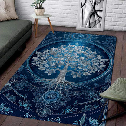 Tree of Life Rug for Living Room Bedroom – Yggdrasil Viking Area Rug Soft Non-Slip Carpet for Indoor Home Décor (Tree of Life Rug 05)