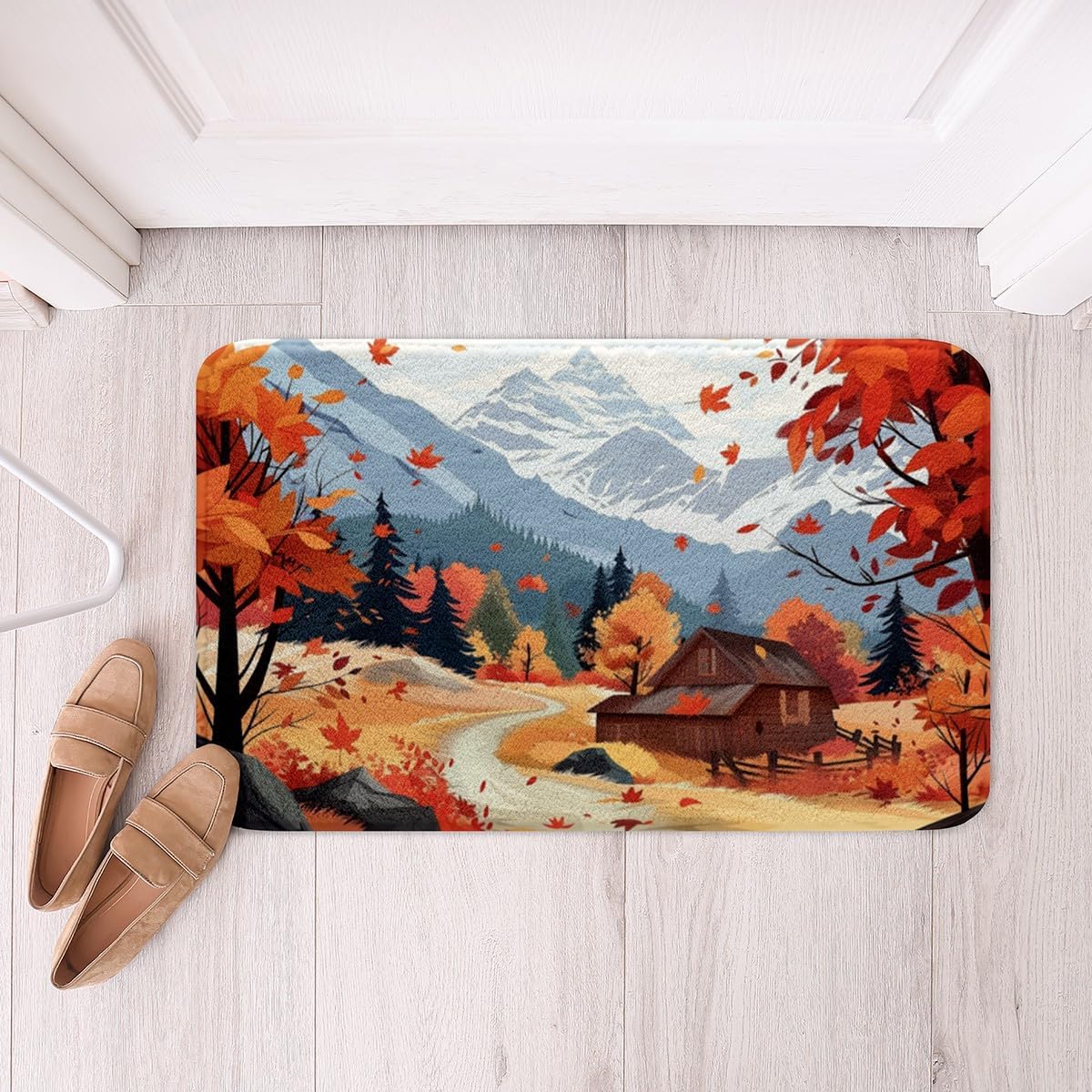 Erosebridal Yoga Bathroom Rugs Gradient Bath Mat,Meditation 20"X 32" Doormats Floor Mats for Kids Boys Girls Teens Lotus Art Non Slip Bath Rug