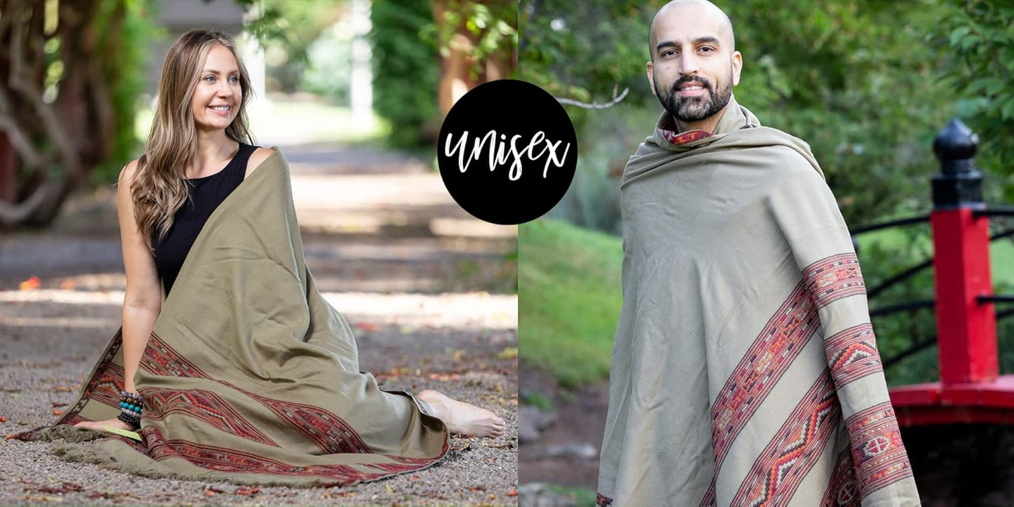 Meditation Shawl or Blanket, Exotic Shawl/Wrap, Oversize Scarf or Stole. Unisex