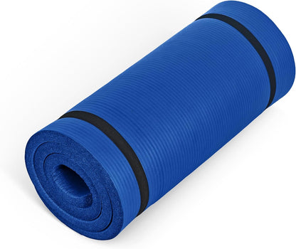 CAP Barbell 1-Inch High Density Exercise Yoga Mat with Strap | Multiple Colors