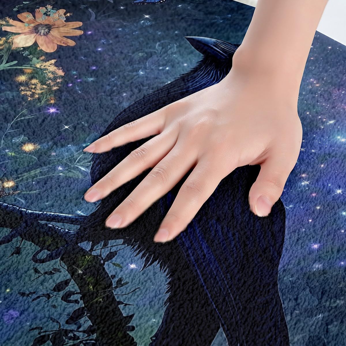 Erosebridal Yoga Bathroom Rugs Gradient Bath Mat,Meditation 20"X 32" Doormats Floor Mats for Kids Boys Girls Teens Lotus Art Non Slip Bath Rug