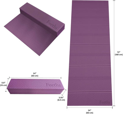Foldable Yoga Exercise Mat – Lightweight, Anti-Slip, and Easy to Store for Yoga, Pilates, Home Workouts, and Floor Exercises