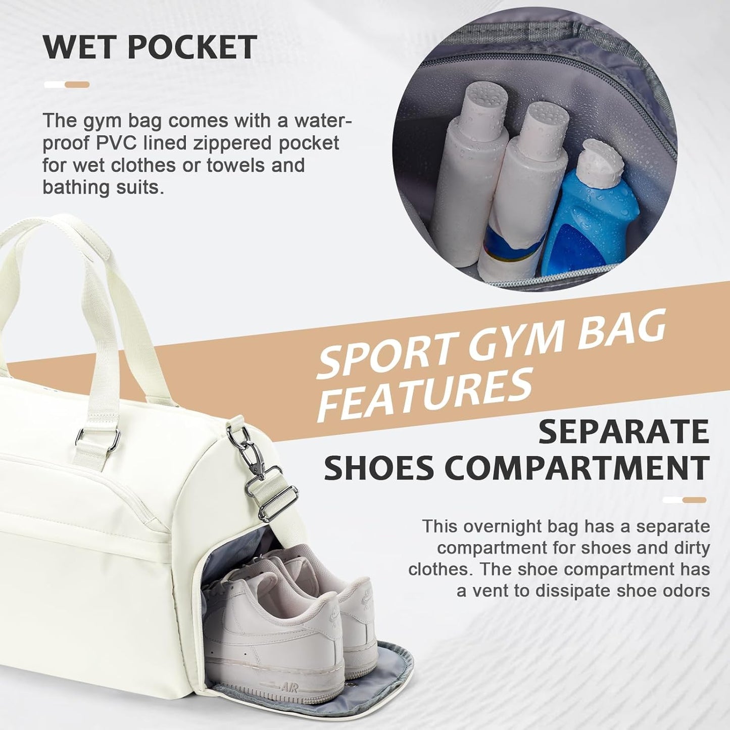 Gym Bag Womens Mens with Shoes Compartment and Wet Pocket Travel Duffel Bag for Women for Plane Sport Gym Tote Bags Swimming Yoga Waterproof Weekend Overnight Carry on Bag Hospital Holdalls - Colors A