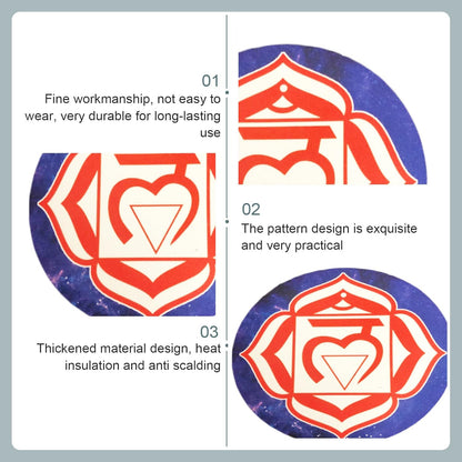 FMTY Crystal Singing Bowls Mat, Round singing bowls Mat Washable healing bowl cusion, Non-Slip Floor Mat Suitable for Sound Bowl Set, 52"Round (52")