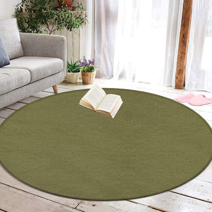 Women's Large Home Decor Mat, Soft Round Yoga Carpet, Non Slip Machine Washable Home Office Circle Rug Purple
