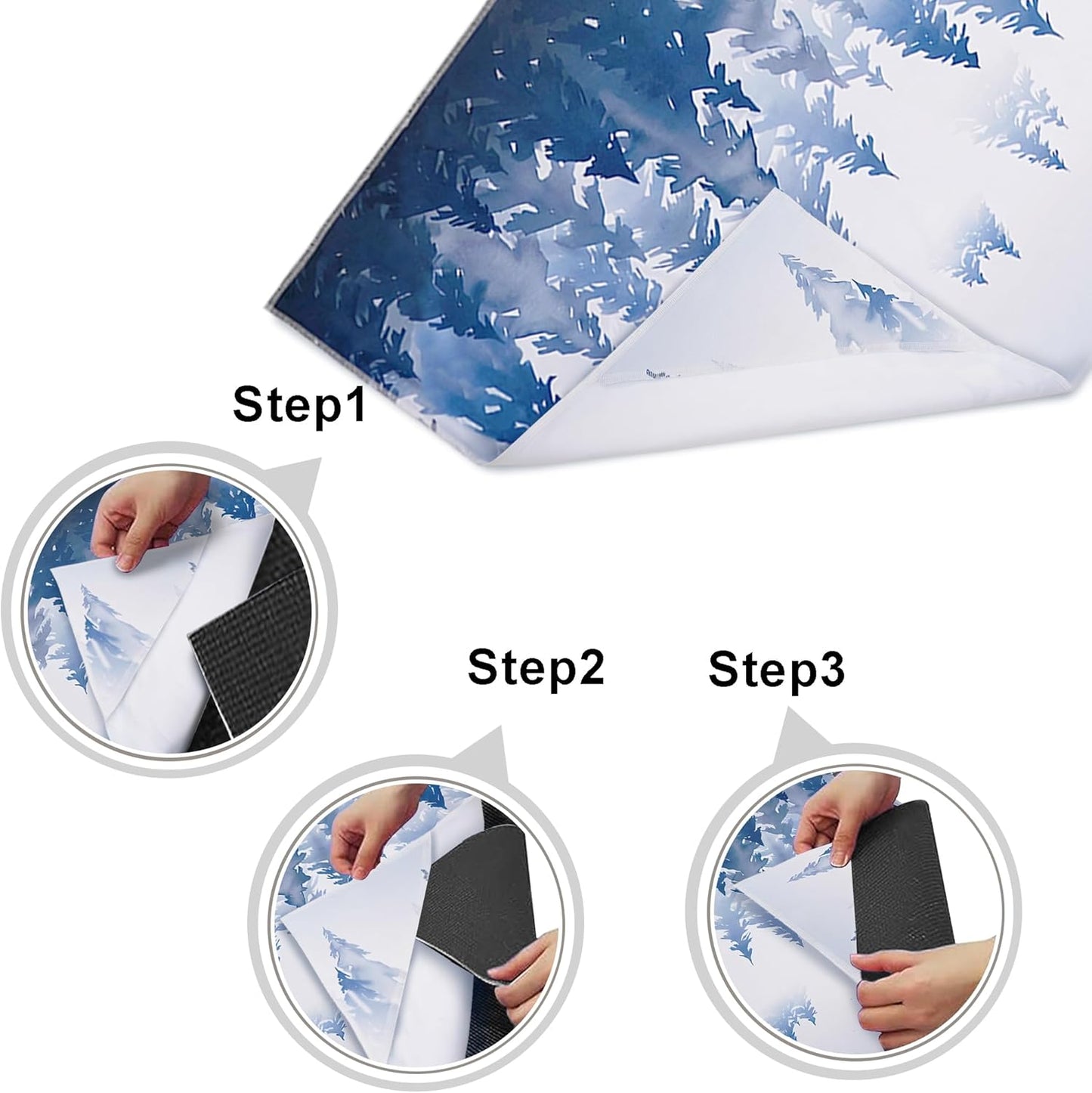 Yoga Mat Towel with Corner Pockets - Microfiber Yoga Towels for Hot Yoga Non Slip Moisture Wicking Sweat Absorbent, Tree of Life Yoga Towel Easy for Travel, Use in Hot Yoga,Bikram,Pilates and Fitness