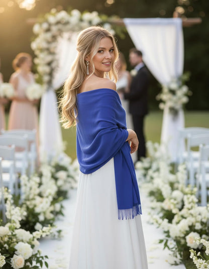 Women's Scarf Pashmina Shawls and Wraps for Evening Dress Wedding Bridal Bridesmaid Winter Warm Long Large Scarves - Colors A