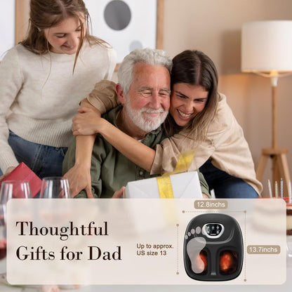 CuPiLo Foot Massager FSA Eligible HSA, 2026 Upgraded, Fathers Day Dad Gifts for Men, Feet Massager with Heat for Plantar Fasciitis Relief, 5 Levels Compression & Vibration Massage for Neuropathy