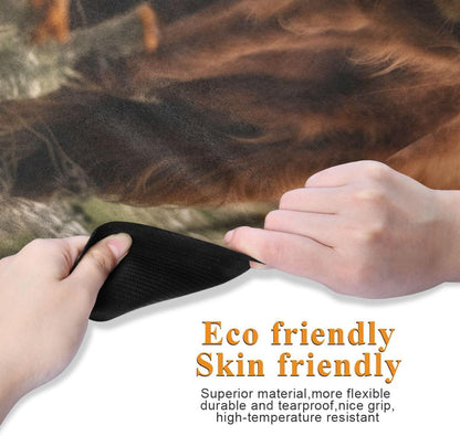 Highland Cow Yoga Mat for Women Men 71" x 26" Non Slip Exercise & Fitness Mat 1mm Thick Workout Mat for Yoga, Pilates, Come with Storage Bag