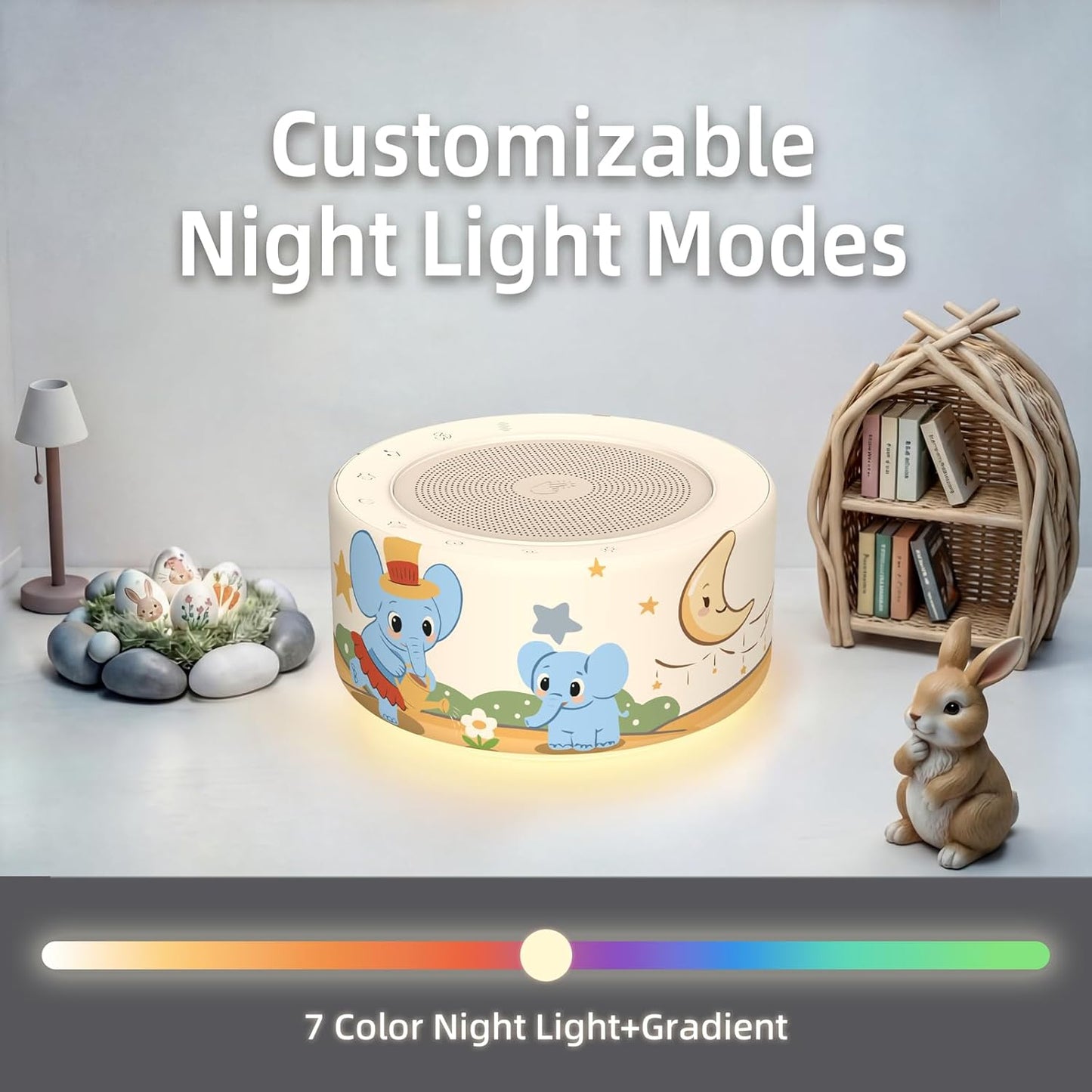 Kipcush Automatic Tibetan Meditation Bowl Sound Machine - 7 Himalayan Tones + 7 Color Night Light - Timer & Touch Control - No Manual Striking for Yoga, Chakra Healing, Stress Relief - Plug In