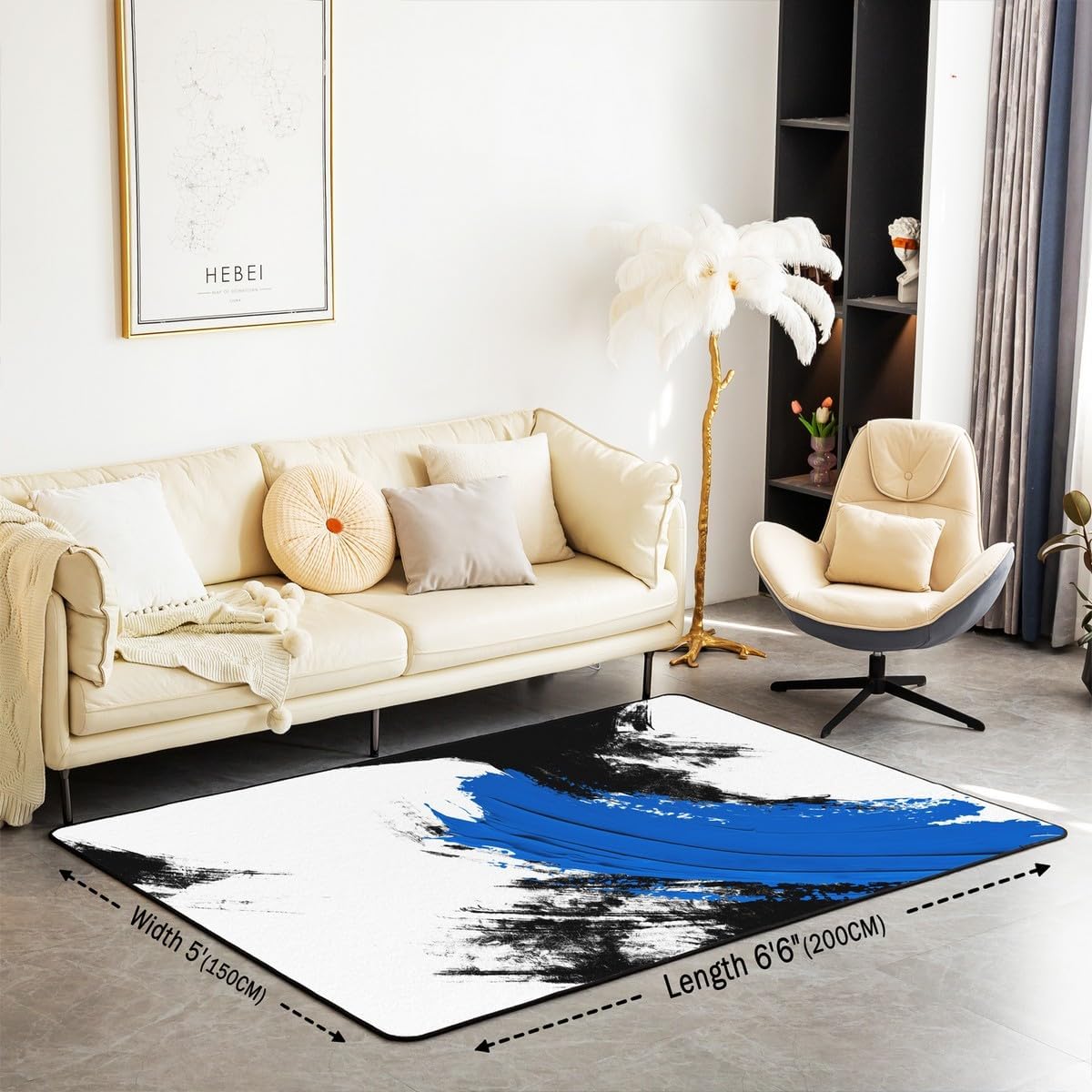 jejeloiu Basketball Living Room Rugs for Bedroom 5x7 Kids Gaming Sports Decor Carpet for Boys Girls Teens Ball Games Area Rug Soft Gift for Basketball Lover Grey and Black Room Decor