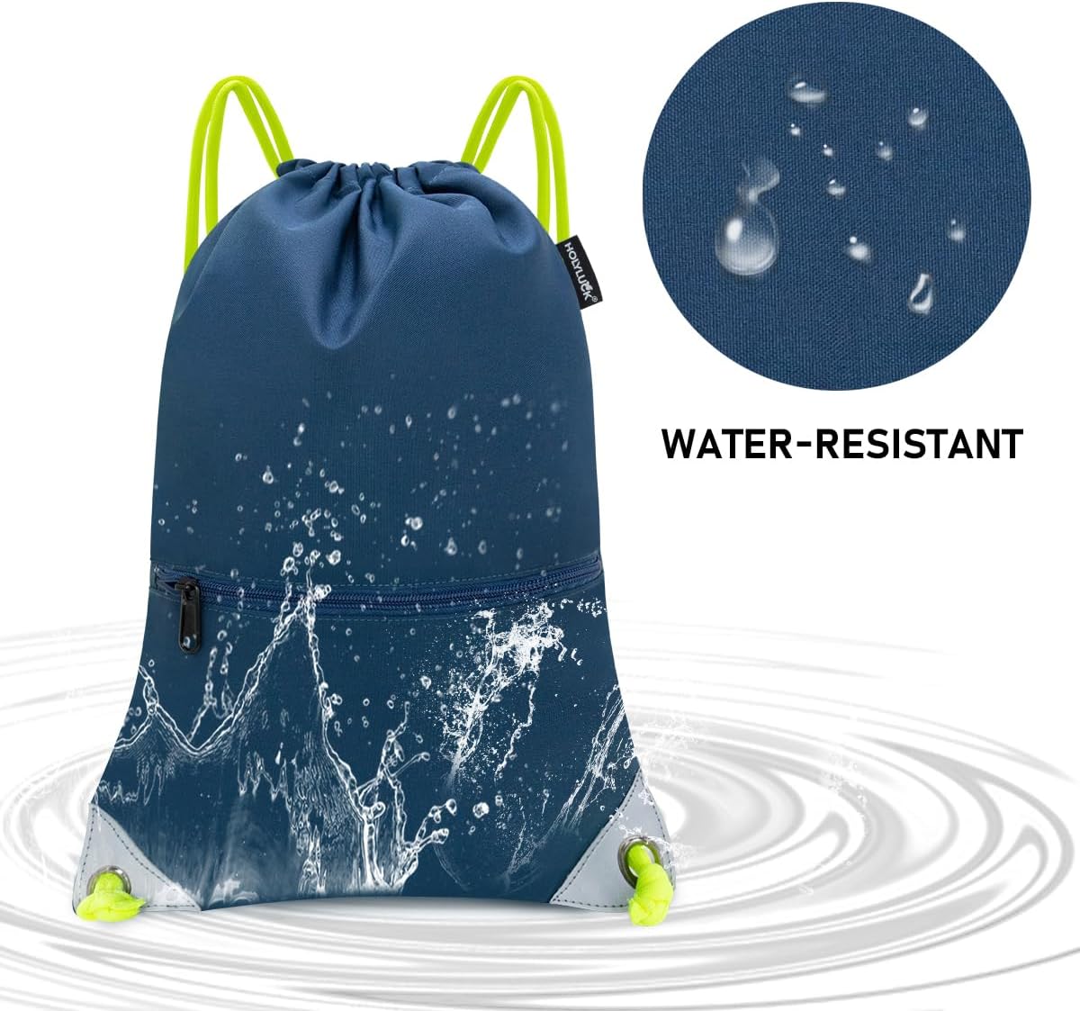 HOLYLUCK Drawstring Backpack Bag Sport Gym Sackpack - Colors A