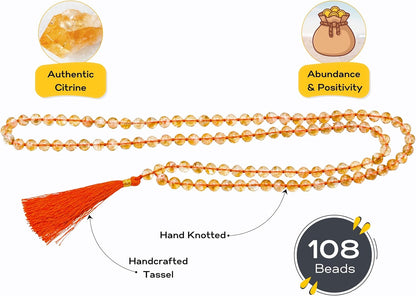 Amazing Gemstone 108 Beads Handmade Mala (Knotted, Rudraksha) - Colors B