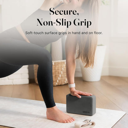 WeGym Yoga blocks with Anti-Slip, Comfortable Grip, Sturdy Sides for Secure Workouts at Home, for Yoga, and Pilate Training