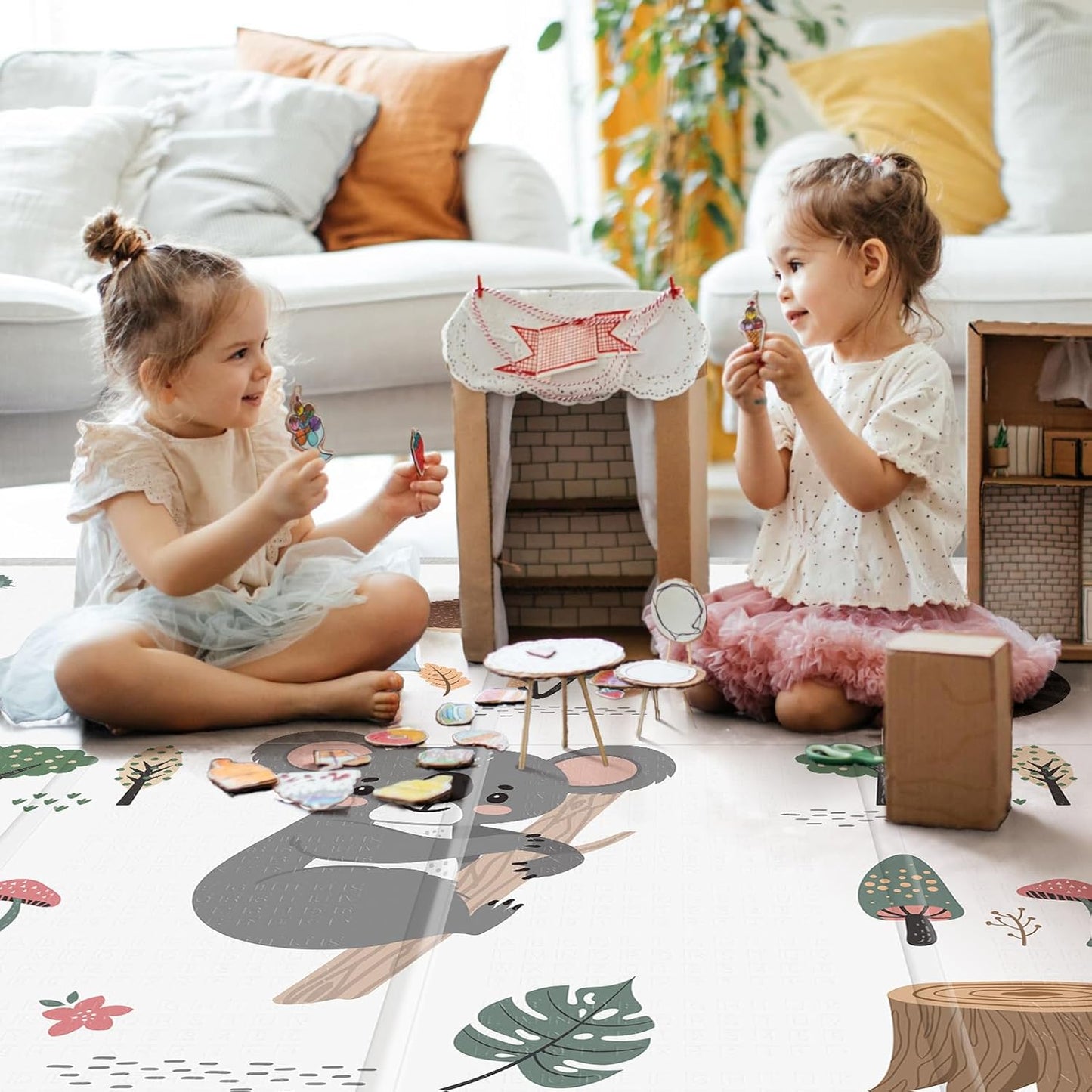 Extra Large Baby Play Mat 79x70, Foldable Baby Play Mat for Floor, Waterproof, Safe & Thick Playmats for Babies and Toddlers, Non-Slip Backing Safe for Crawling&Tummy Time, Indoor & Outdoor Use