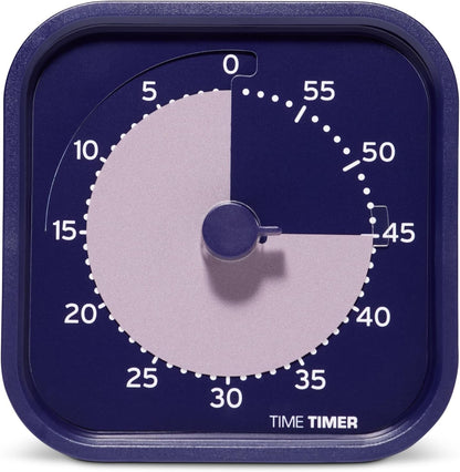 Time Timer MOD - Home Edition - Individual Sized 60 Minute Visual Countdown Timer for ADHD, Adults, Students, and Pomodoro with Silent Operation (Metallic Midnight)