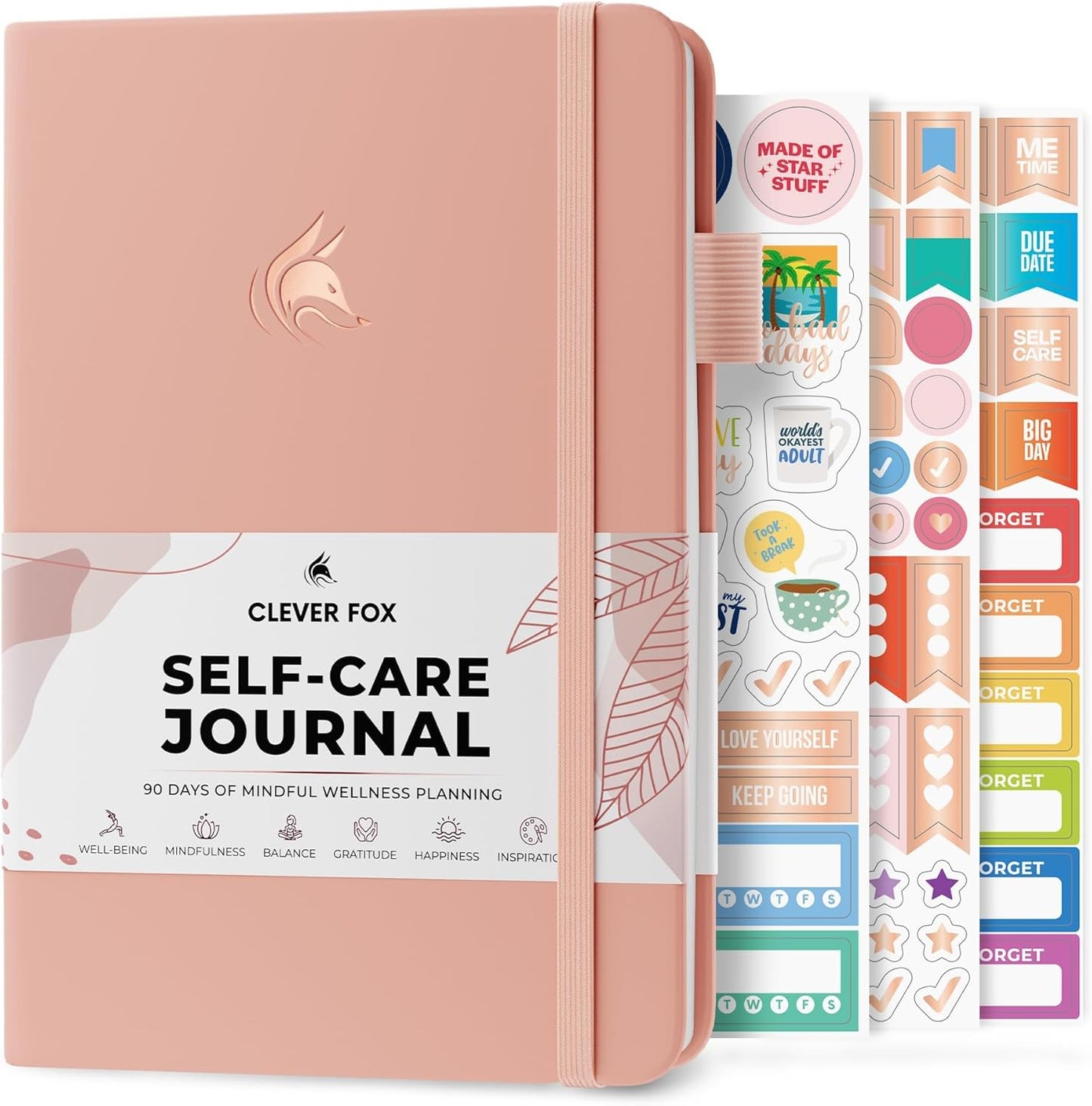 Clever Fox Self-Care Journal – Daily Reflection Notebook – Mental Health & Personal Development Planner, Meditation & Mood Log, A5 (Turquoise)