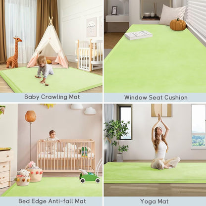 Baby Play Mat for Floor Nursery Rug Muscle Mat Area Rug Playroom Rug 79"x110" Playpen Mat Memory Foam 1.3" Thick Crawling Mat For Babies,Toddlers, Infants, Kids,Grey
