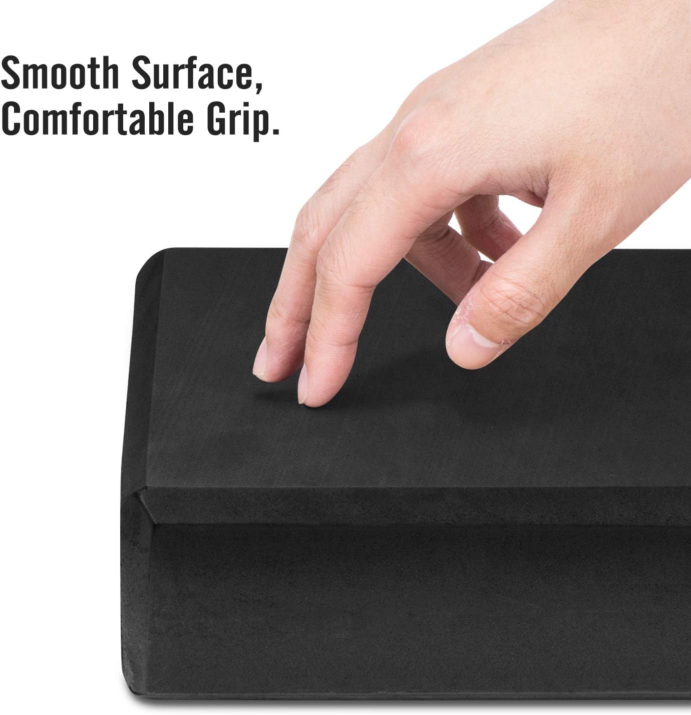 MoKo Thin Yoga Blocks 2 Pack, 9" x 6" x 3" High Density EVA Foam Yoga Block Exercise Bricks, Eco Friendly & Lightweight, Increase Flexibility & Balance, Great for Stretching & Holding Poses