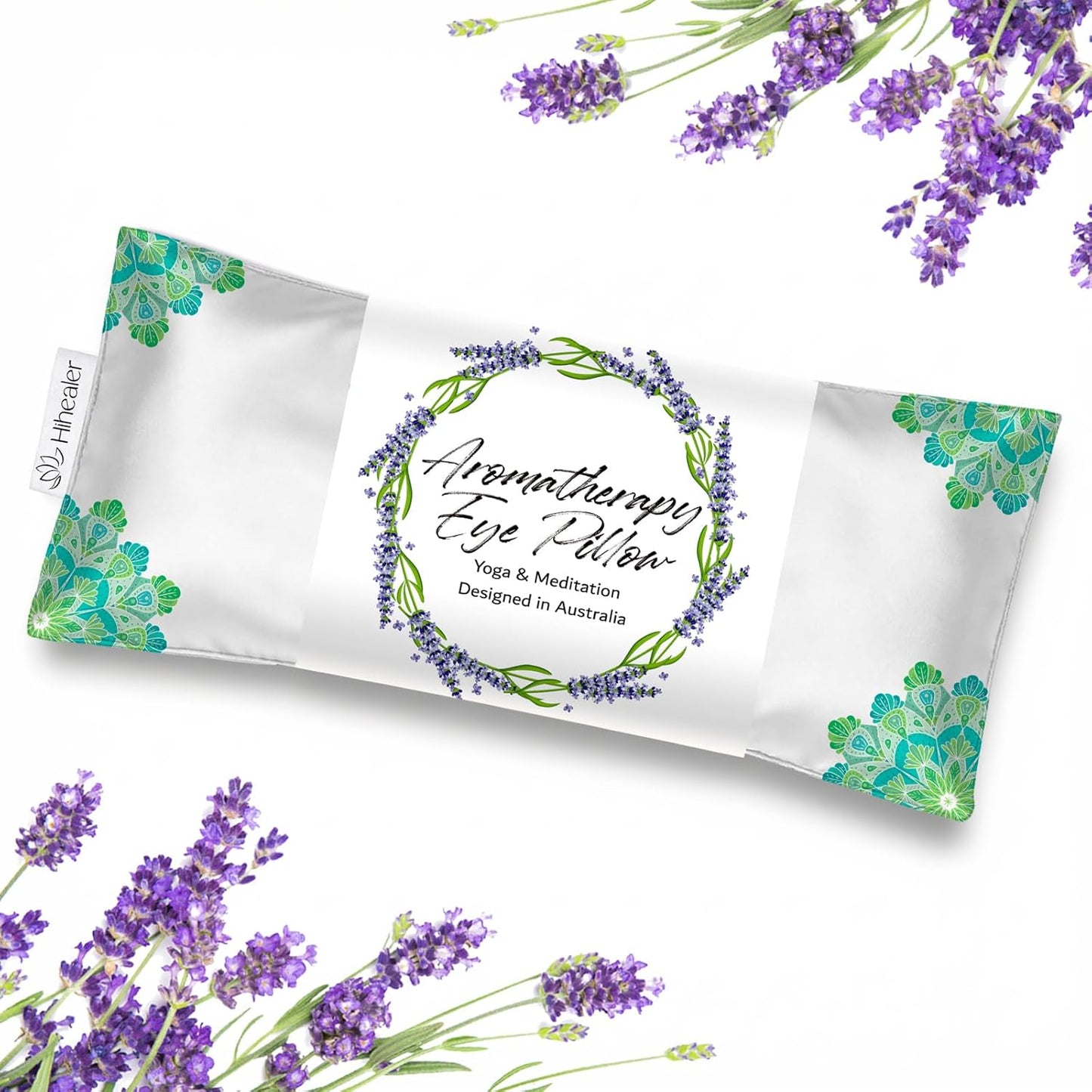 Weighted Lavender Eye Pillow, Mandala Velvet Flaxseed Aromatherapy Eye Mask for Sleeping, Meditation & Yoga Cooling & Heating Pad for Migraine Relief, Relaxation Spa Gifts for Women (Lavender Purple)