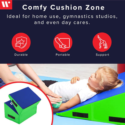 We Sell Mats Gymnastics Incline Mat, Cheese Wedge Skill Shape, Supportive Cushioned Tumbling Mat for Gymnastics, Cheerleading
