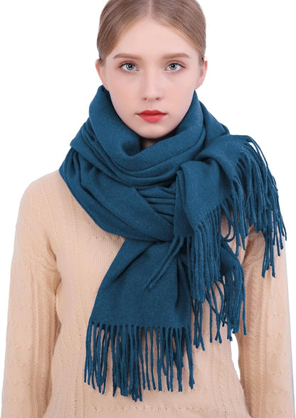 RIIQIICHY Winter Scarfs for Women Pashmina Shawls Wraps for Evening Dresses Large Warm Soft Scarves