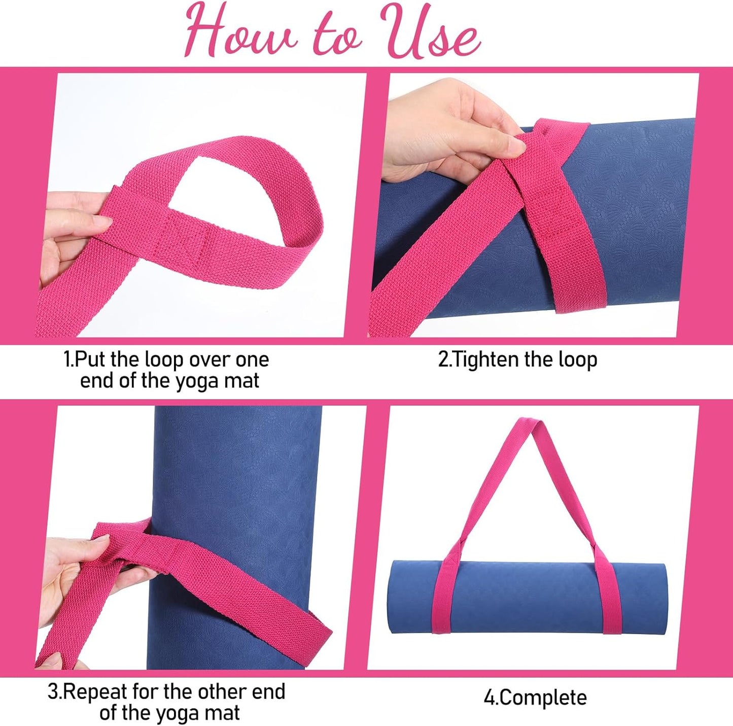 2 Packs Yoga Mat carrier, Yoga Mat Strap for Carrying Adjustable Yogas Strap Yogas Mats Holder Carrier Soft and Durable Suitable for Carrying Most Sizes of mats