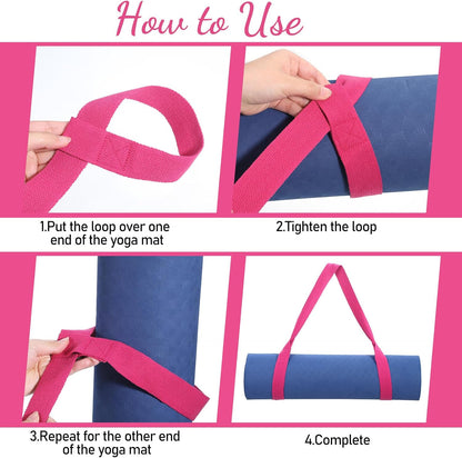 2 Packs Yoga Mat carrier, Yoga Mat Strap for Carrying Adjustable Yogas Strap Yogas Mats Holder Carrier Soft and Durable Suitable for Carrying Most Sizes of mats