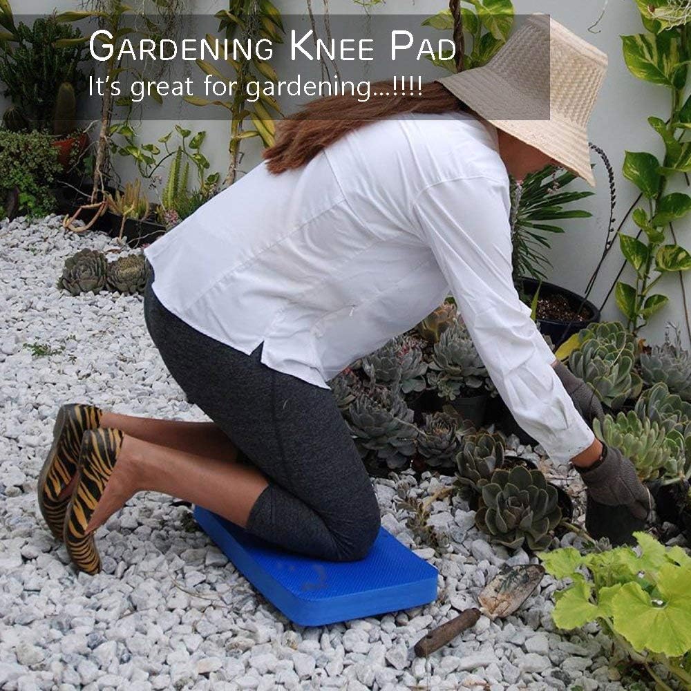 Dimple Thick Kneeling Pad | Garden Pad for Gardening | Kneeling Pad for Work | Garden & Bathtub Kneeler for Baby Bath | Kneeling Mat for Exercise & Yoga (XL) 17.8 x 11, Thickest 1-½"(2 Pack, Blue)