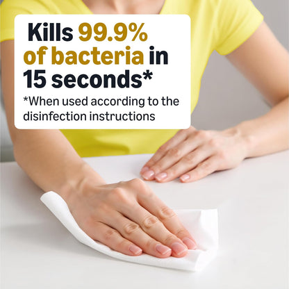 Amazon Basics Disinfecting Wipes, Lemon & Fresh Scent, Sanitizes, Cleans, Disinfects & Deodorizes, 255 Count (3 Packs of 85), Packaging May Vary