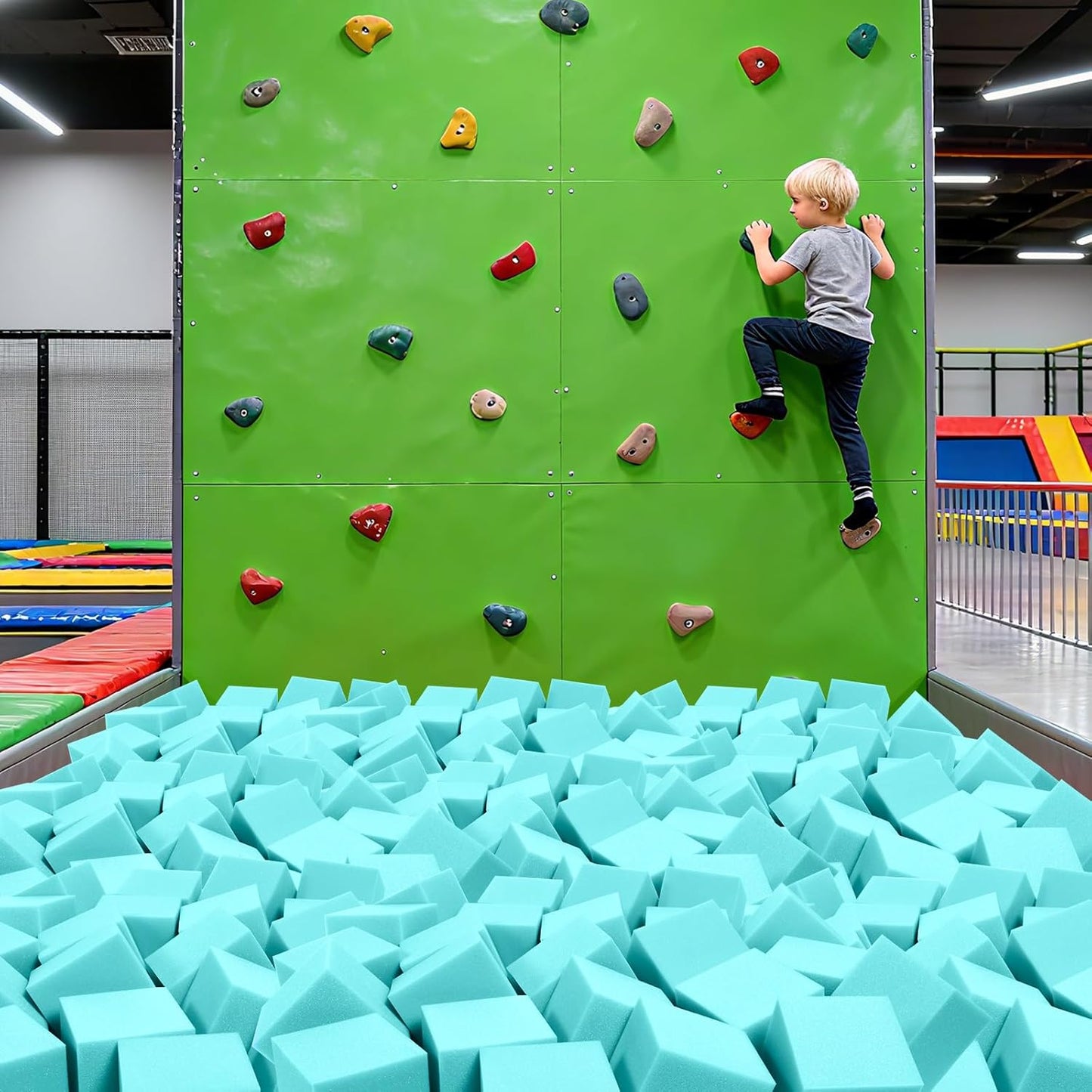 24PCS Foam Cubes 5"x5"x5"- Foam Pit Blocks Set, Soft Stacking Blocks for Indoor Games,Trampolines, Gymnastics, Parkour & Action Sport (6 Colors)