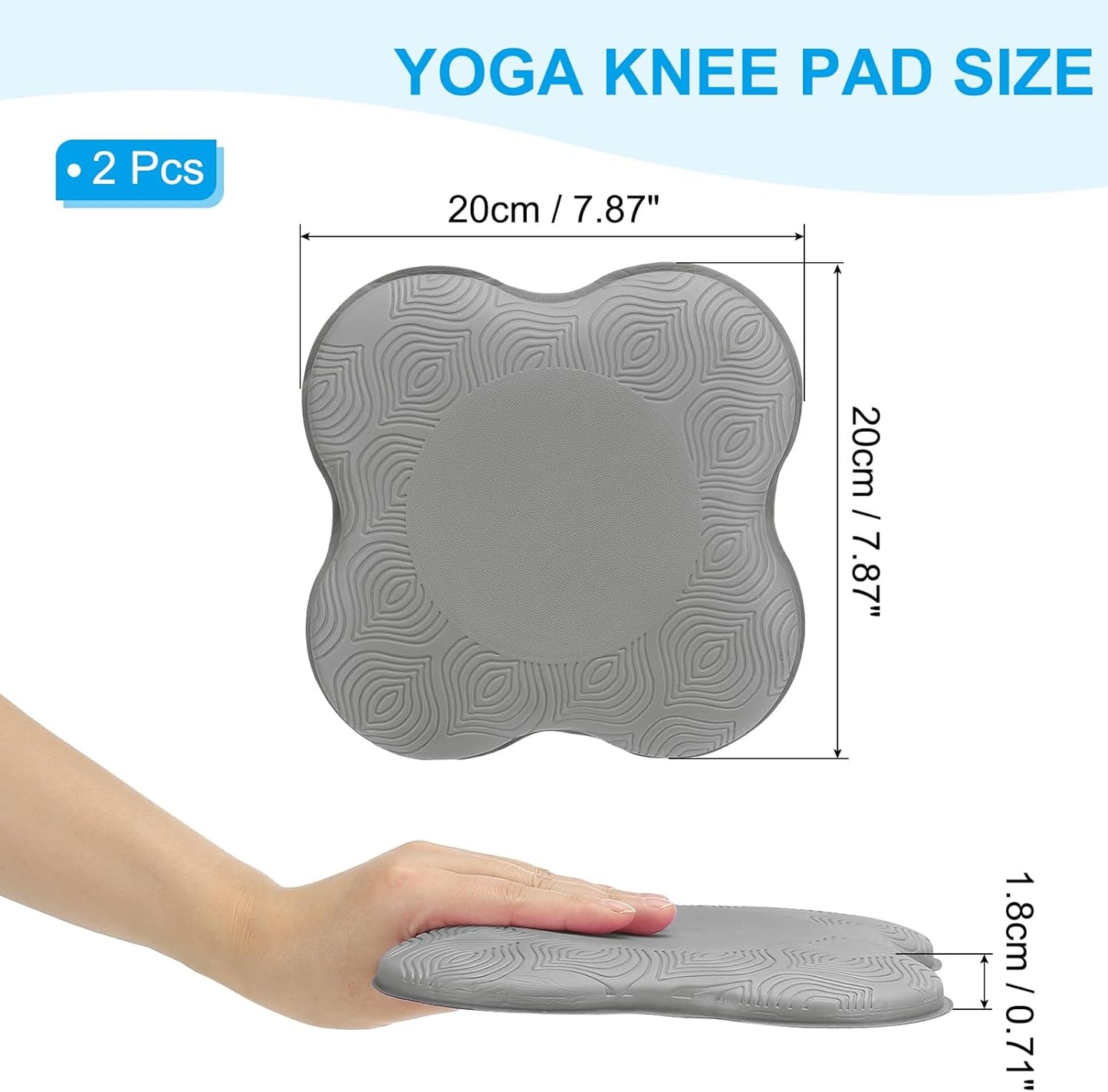 PATIKIL Yoga Knee Pads Cushion PU Foam Yoga Knee Mat Extra Thick Pilates Kneeling Pad for for Women Men Wrist Hands Head Exercise