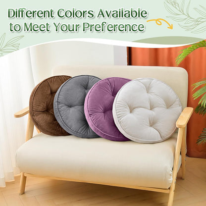 1 MIDDLE ONE Floor Pillow Set of 2, Memory Foam Meditation Cushion, Floor Cushions for Adults Sitting, Large Square Seat Cushions for Yoga, Living Room, 20x20 Inch (Grey)