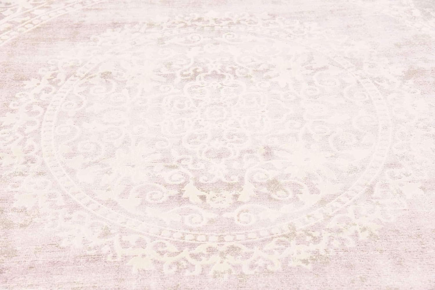Unique Loom New Classical Collection Area Rug - Olwen (4'Round, Purple/ Gray)