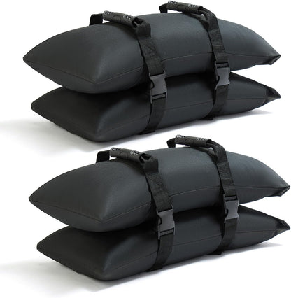 Sand Bags for Weight, 4-Pack 50LBS Heavy-Duty Fillable Sandbags for Weight to Hold Down Umbrella Base, Patio & Cantilever Umbrella Stands, Outdoor Furniture(Without Sand)(4, Medium)