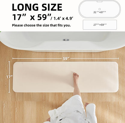 TYUU Bath Mat, Bathroom Rugs Non Slip Washable Thin Absorbent Quick Dry Bath Mat Fits Under Door Bathroom Floor Mat Perfect for Bath, Shower, or Sink 24"x36" Dark Grey
