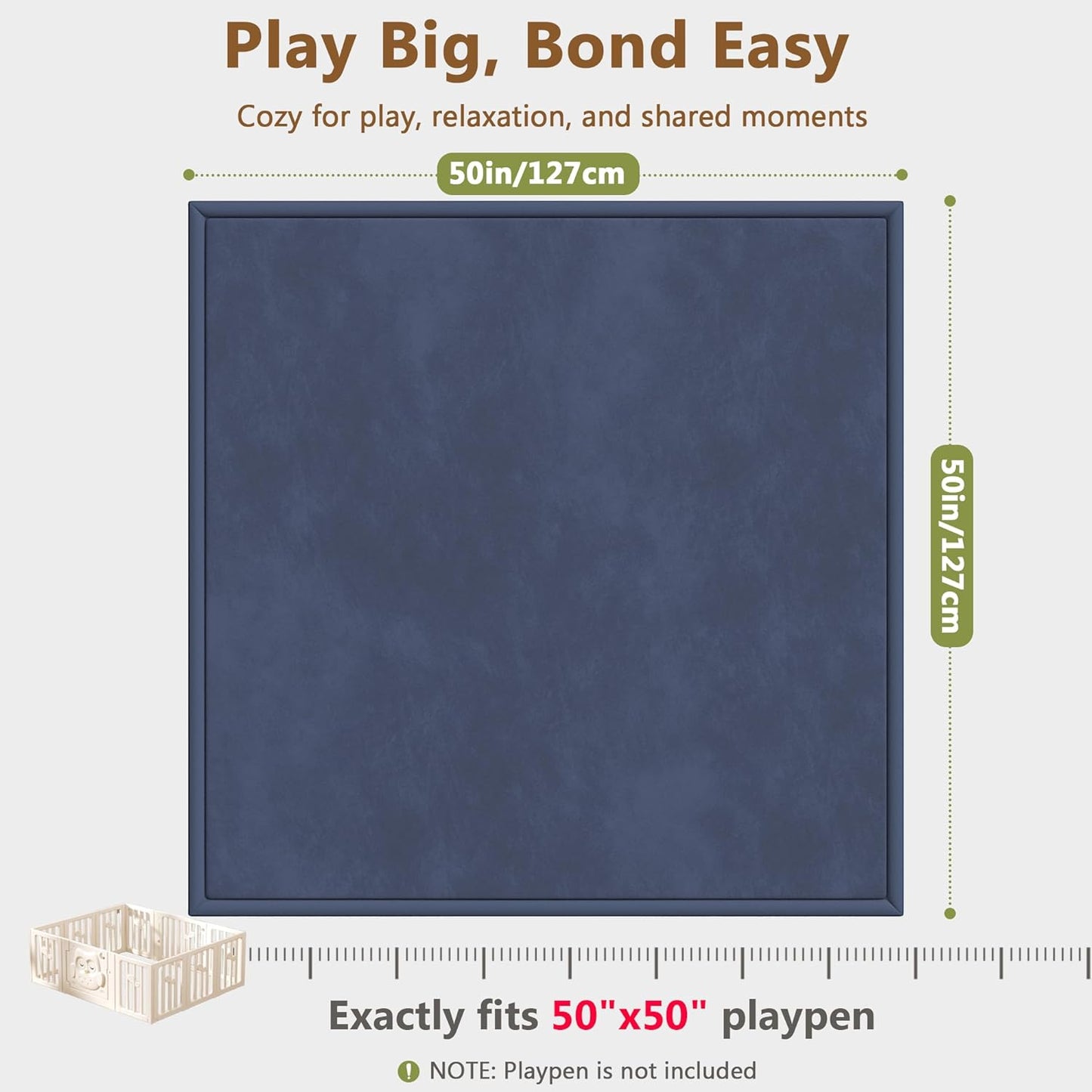 Baby Play Mat for Floor, 1.3'' Thick Memory Foam Tummy Time Mat - Super Soft Coral Velvet Nursery Rug with Non-Slip Backing, Crawling Rug for Toddlers/Infants, Yoga & Tatami Use, Oatmeal, 79''x 118''