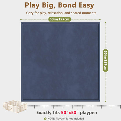 Baby Play Mat for Floor, 1.3'' Thick Memory Foam Tummy Time Mat - Super Soft Coral Velvet Nursery Rug with Non-Slip Backing, Crawling Rug for Toddlers/Infants, Yoga & Tatami Use, Oatmeal, 79''x 118''