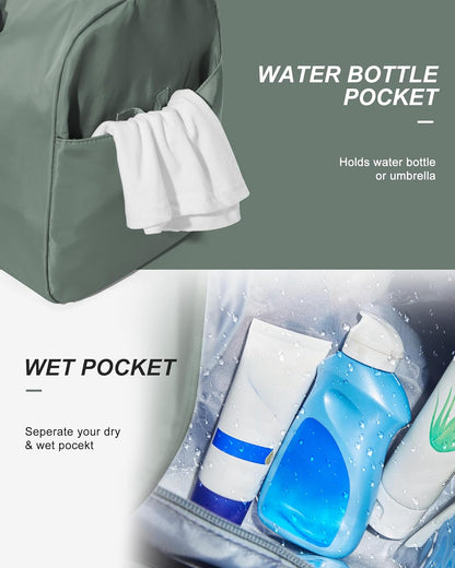 Gym Bag Womens Mens with Shoes Compartment and Wet Pocket Travel Duffel Bag for Women for Plane Sport Gym Tote Bags Swimming Yoga Waterproof Weekend Overnight Carry on Bag Hospital Holdalls - Colors B