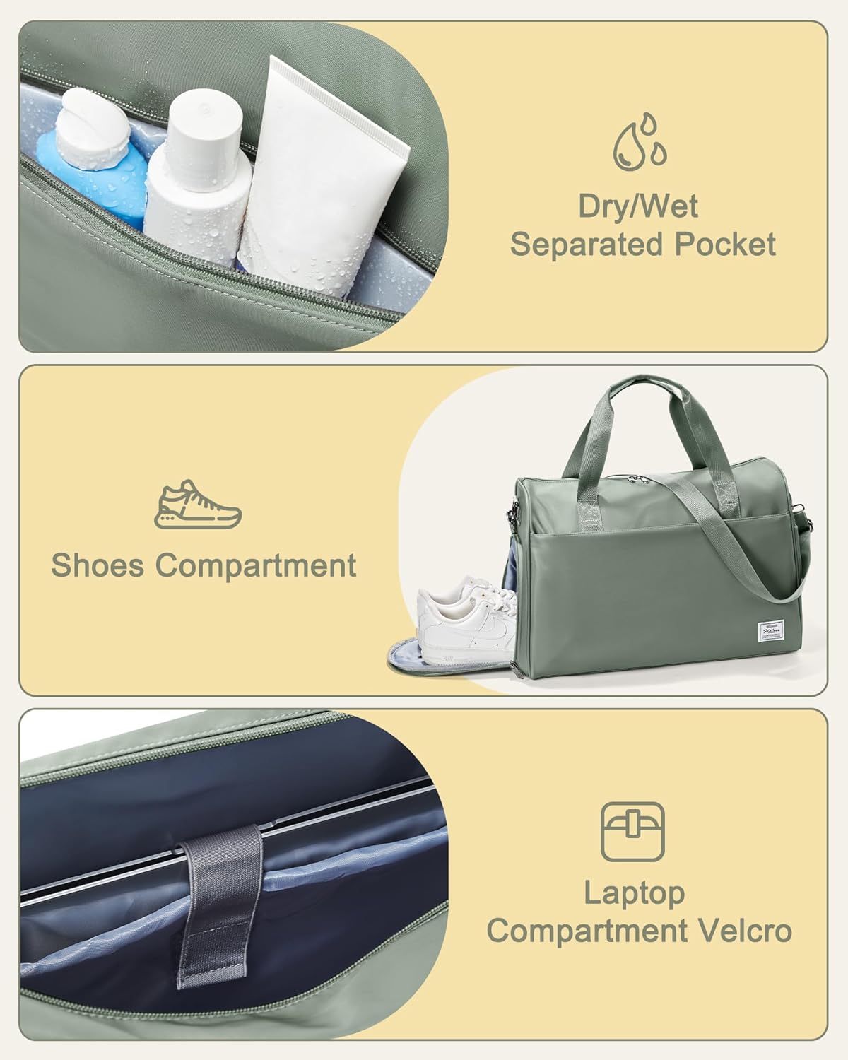 Gym Bag Womens Mens with Shoes Compartment and Wet Pocket Travel Duffel Bag for Women for Plane Sport Gym Tote Bags Swimming Yoga Waterproof Weekend Overnight Carry on Bag Hospital Holdalls - Colors A