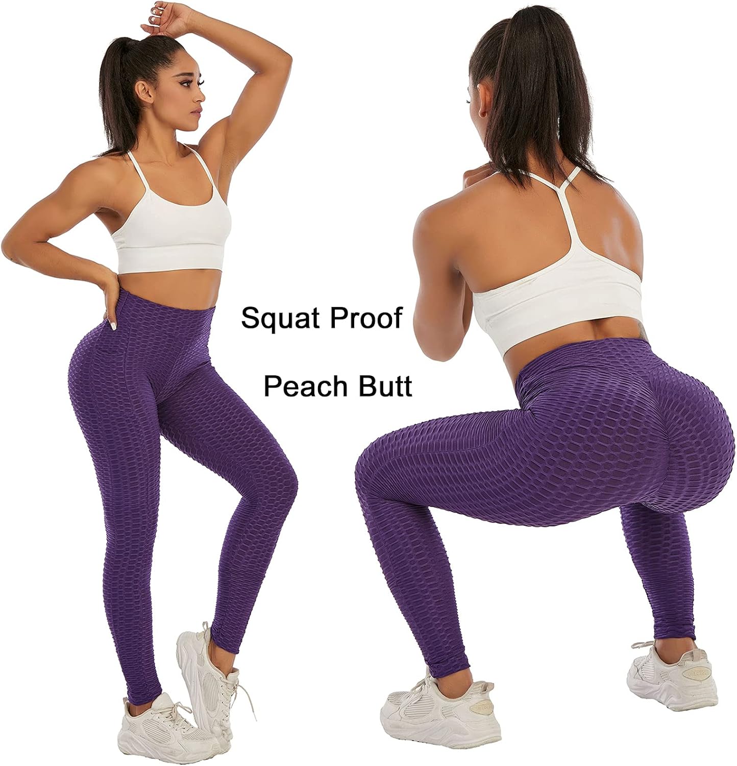 JGS1996 Butt Lifting Leggings for Women Tummy Control Workout Yoga Pants High Waisted Scrunch Booty Gym Tights