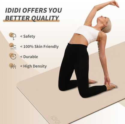 Yoga Mat with Strap,Non-Skid Workout Mat,8mm Thick Yoga Mat,POE Yoga Mats for Women Men Kids,Exercise Mat with Easy-Cinch,72"x24"x0.32” (183x61x0.8cm)