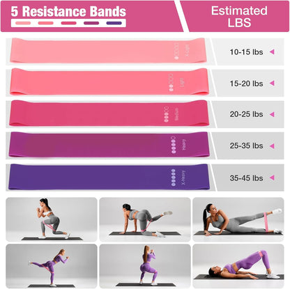 ASIEIT 13 PCS Pilates Kit for Women, Home Pilates Equipment with 5 Resistance Bands, 14'' Magic Circle, Pilates Ball and Ring, Compact Workout Set for Home Workout, Strength and Flexibility