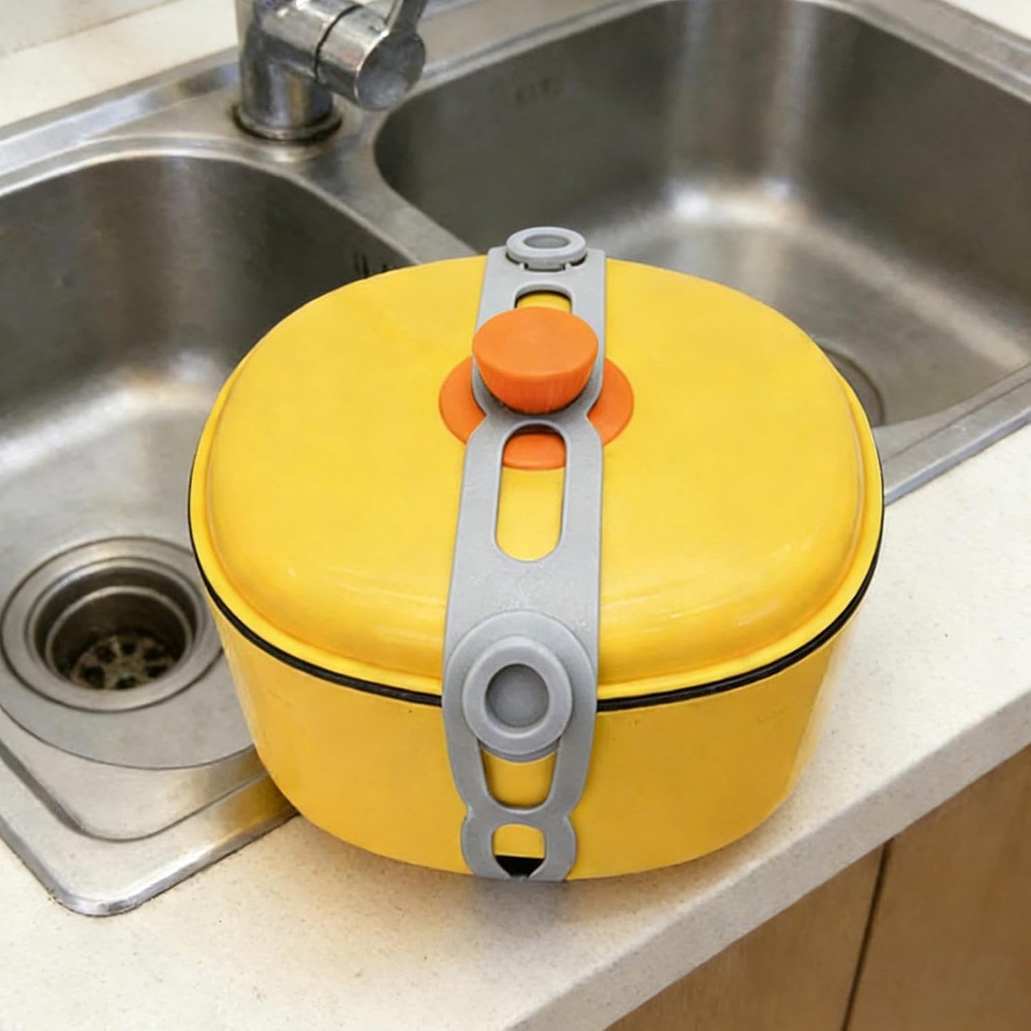 Multipurpose Silicone Strap for Slow Cooker Lid, Elastic and Reusable Closure, Silicone Pot Lid Fixing Strap – For Lunch Box, Yoga Mat, Kitchen, Storage