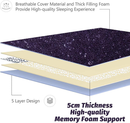 MAXYOYO Bohemian Retro Mattress Boho Floral Japanese Futon Mattress Tatami Floor Mat Foldable Portable Camping, Sleeping Pad, Lounger Couch Bed Full Size