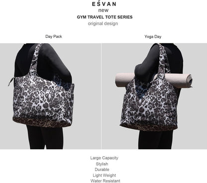 ESVAN Yoga Tote Bag Mat bag Women Shoulder Bags Carryall Tote for Travel Office Workout Gym Nurse Beach