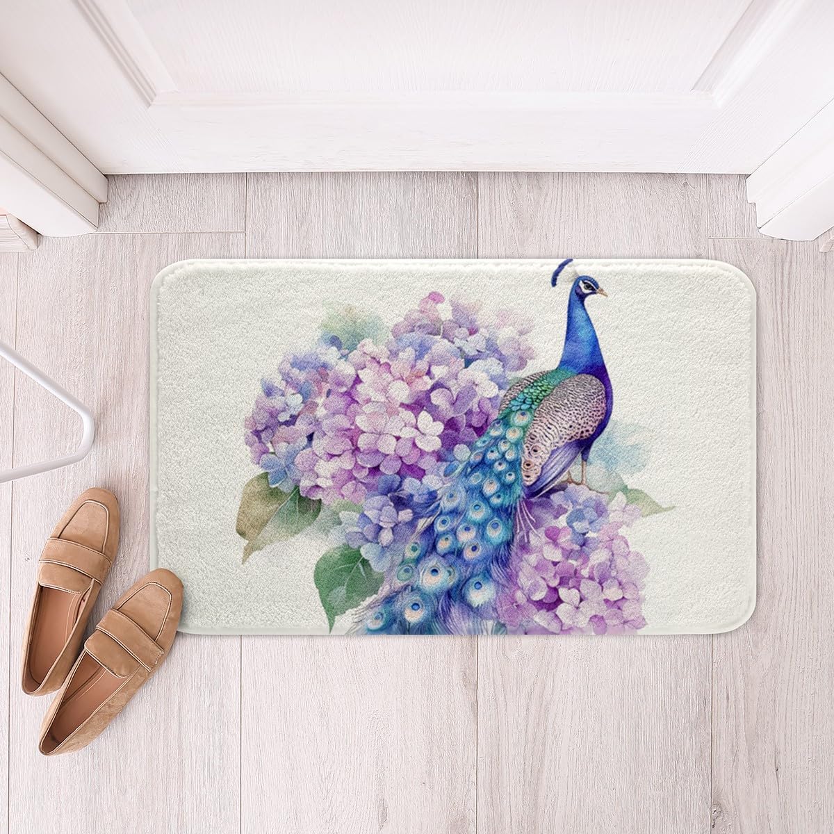 Erosebridal Yoga Bathroom Rugs Gradient Bath Mat,Meditation 20"X 32" Doormats Floor Mats for Kids Boys Girls Teens Lotus Art Non Slip Bath Rug