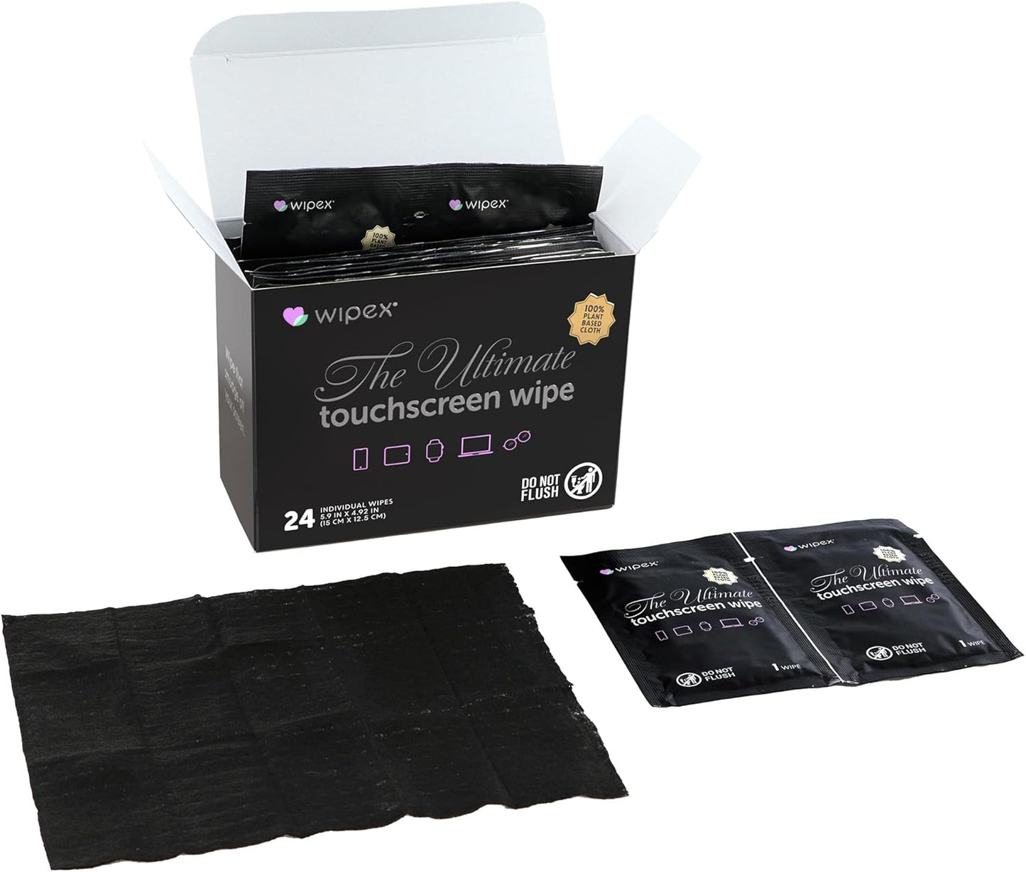 Wipex Yoga Mat Cleaner & Fitness Wipes - Natural Lavender & Vinegar Gym Equipment Cleaner - 75 Gym Wipes to Clean Yoga Mats, Spinning & Peloton Bikes, Weight Machines & Surfaces