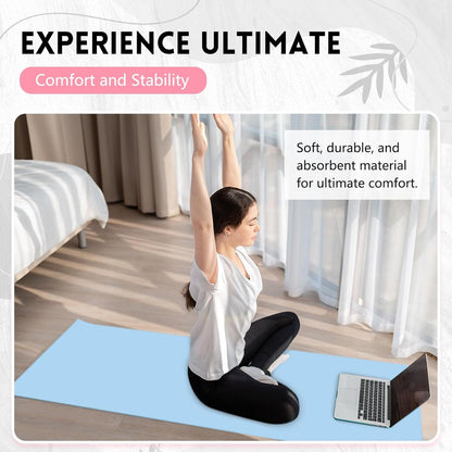 Breling 4 Pack 72" x 24" Hot Yoga Towel Non Slip Microfiber Mat Towel Sweat Absorbent Soft Pilates Mat Essentials for Hot Yoga Pilates Exercise(Light Grey)